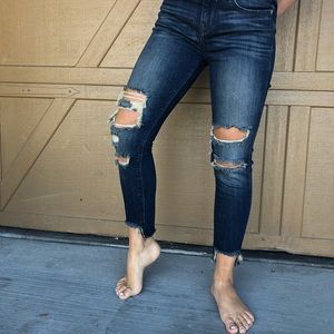 Express dark blue jeans size 2